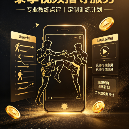 泰拳视频指导服务｜专业教练点评训练动作｜定制专项训练计划